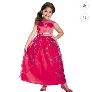 Elena  of Avator gown ball costume Elegant Pink Floral Kids Dress